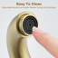 Robinet de salle de bain central 4 ", 4 poignées, or brossé avec bonde escamotable pour lavabo-135745865