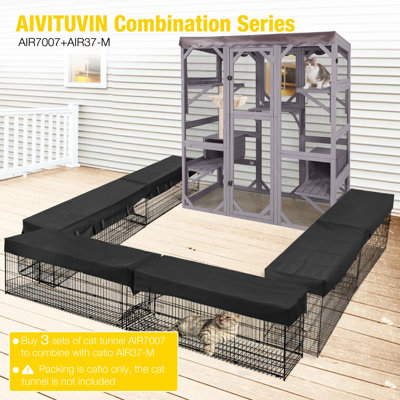 Grande cage à chat 70 po pour chat avec plusieurs chats avec toit bâche 70 po Catio