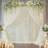 10x10ft Ivory Tulle Backdrop Curtain with Lights String for Parites