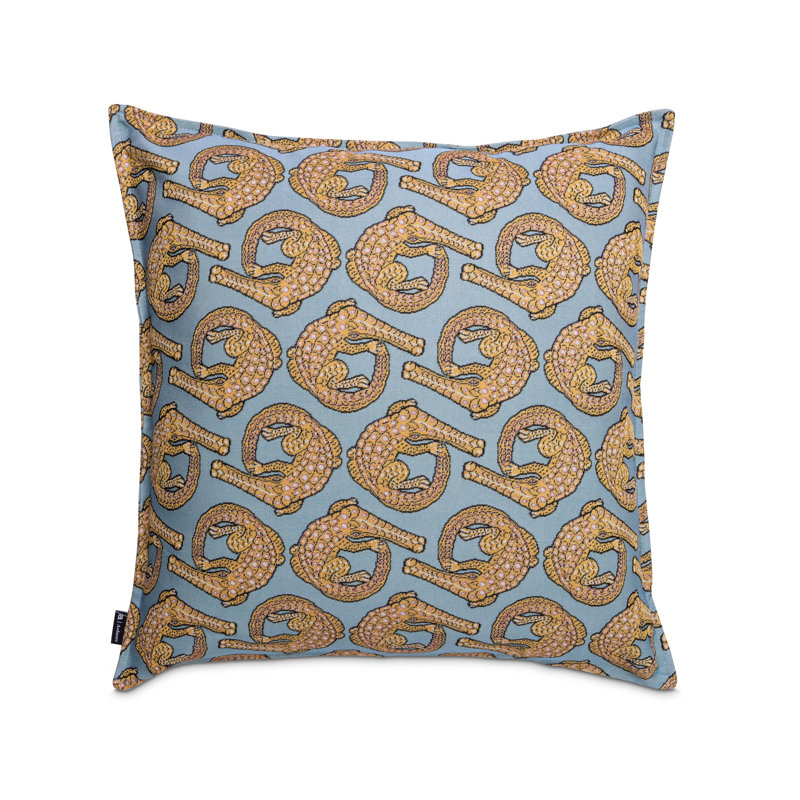 Croco - Jacquard, Persimmon, Square 24"