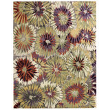 Sunburst Wool Floral Area Rug