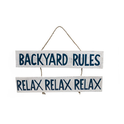 Signe Altadena "Backyard Rules: Relax Relax Relax"
