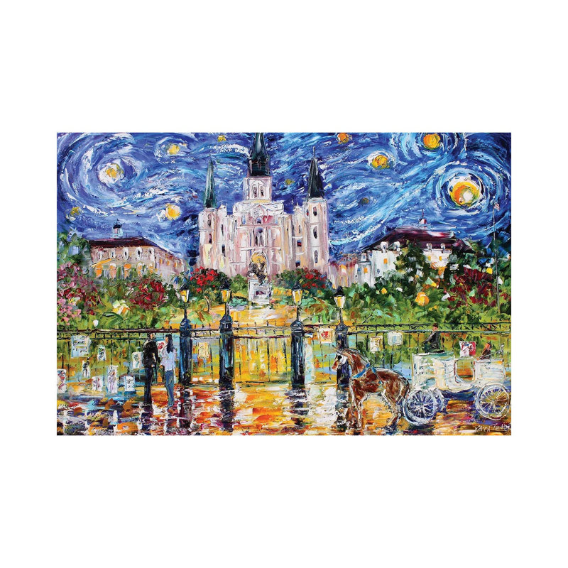 Jackson Square by Karen Tarlton - Wrapped Canvas Painting, 20.32 cm H x 30.48 cm W