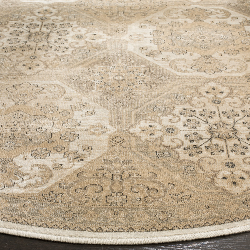 Pitcairn Vintage Performance Geometric Rug, Round 6'