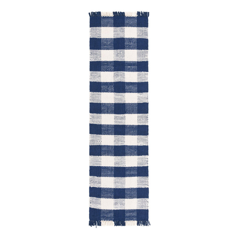Maskeen Plaid Indoor / Outdoor Rug, Runner 2'7" x 10'