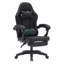 Radelldar Adjustable Reclining Ergonomic Faux Leather Swiveling PC & Racing Game Chair with Footrest-64975276-64975283