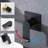 Wall Mount Single Handle Bathroom Sink Faucet with Waterfall Spout Rough-in Valve Included-119188296