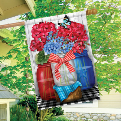 Red White And Blue Jars House Flag