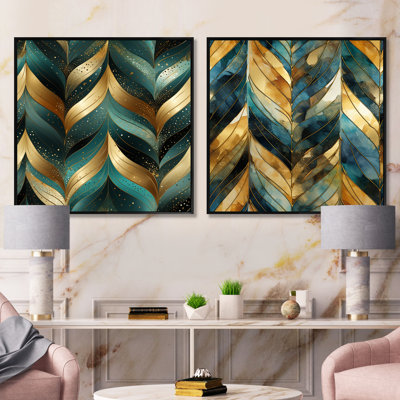Rienne - Abstract Square Collage Set Of 2