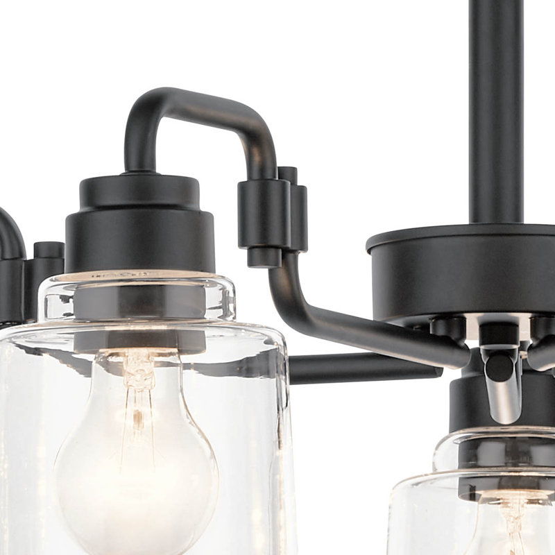Aivian 3 - Light Geometric Chandelier, Black, 5