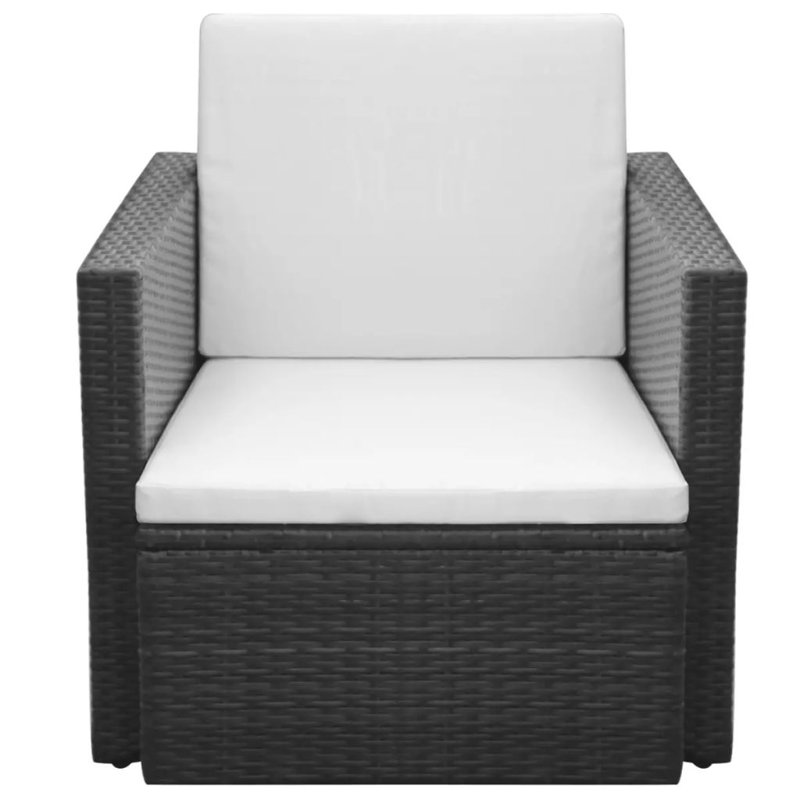 Gwendolen Patio Chair with Cushions, Black