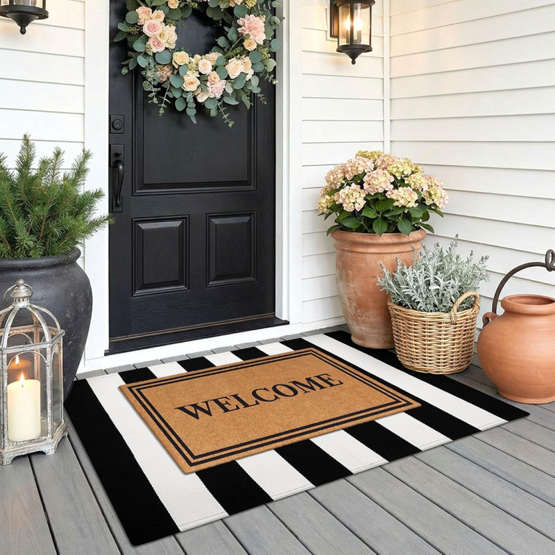 Striped Front Door Rug