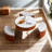 Rhuari 31.5" Multi-Functional Round Lift-Top Coffee Table with Nesting Stools