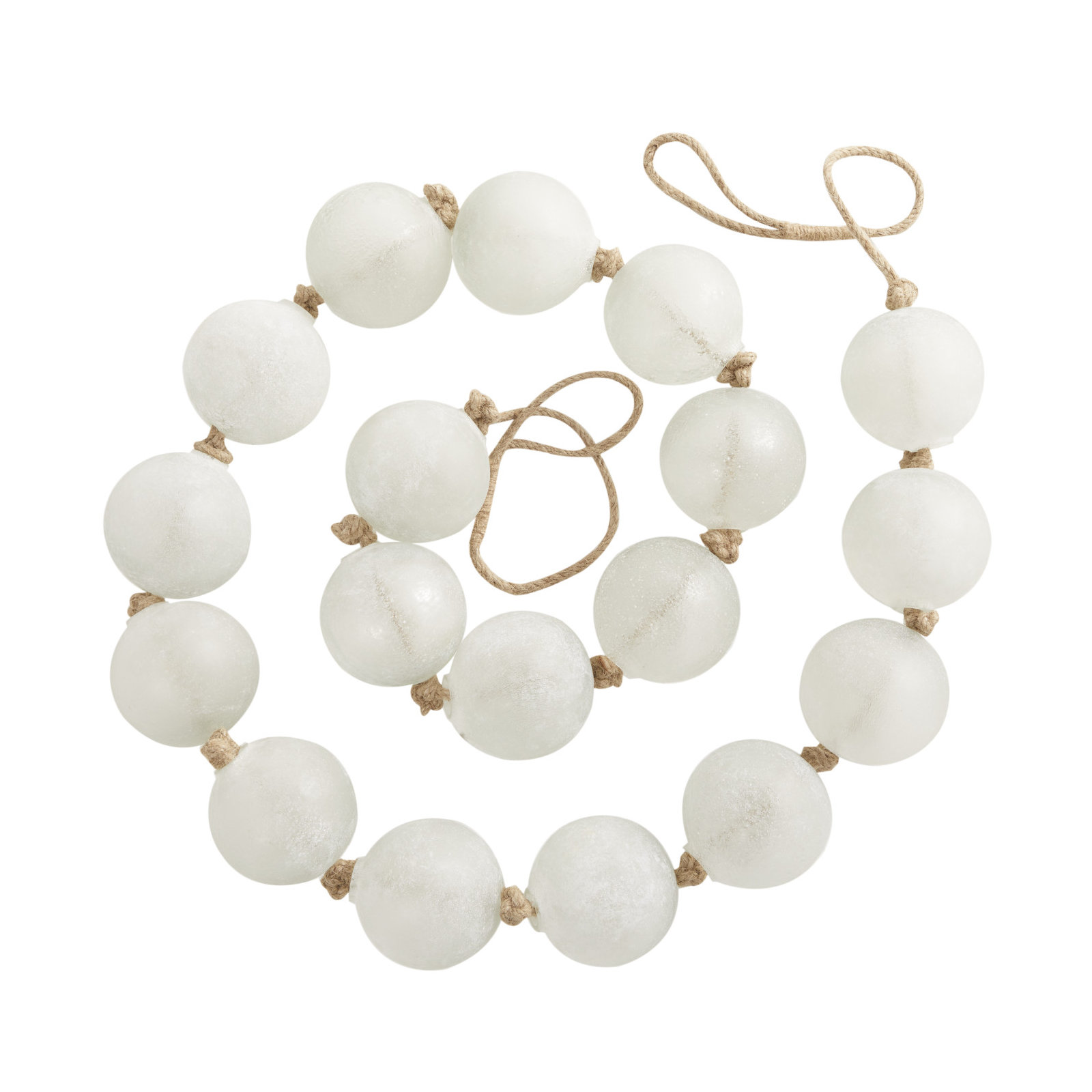 Pearl Glass Garland, Teal, 91" L