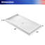 Base de bac de douche à seuil simple l 60 po x 32 po avec ensemble de drain central et couvercle de drain inclus, conception antidérapante
