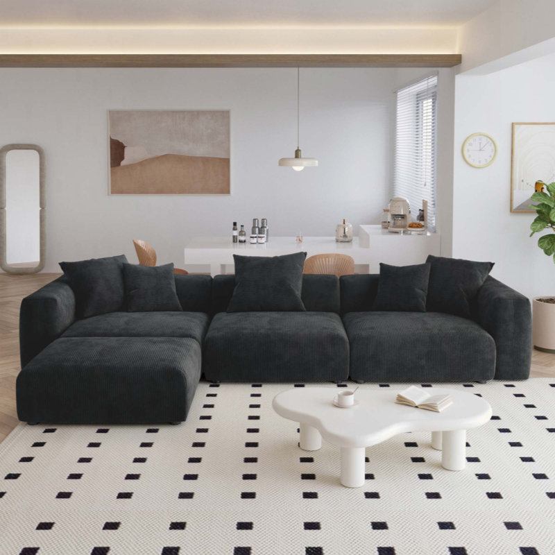 Canapé modulaire en L 4 pi