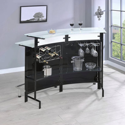 Curved Glass Top Home Bar Wine Cabinet
