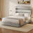 Martrice Upholstered Platform Hydraulic Storage Bed, Lift Up Storage Bed with RGB LED Light Headboard, No Box Spring Needed,Velvet-1970146074-1970146071