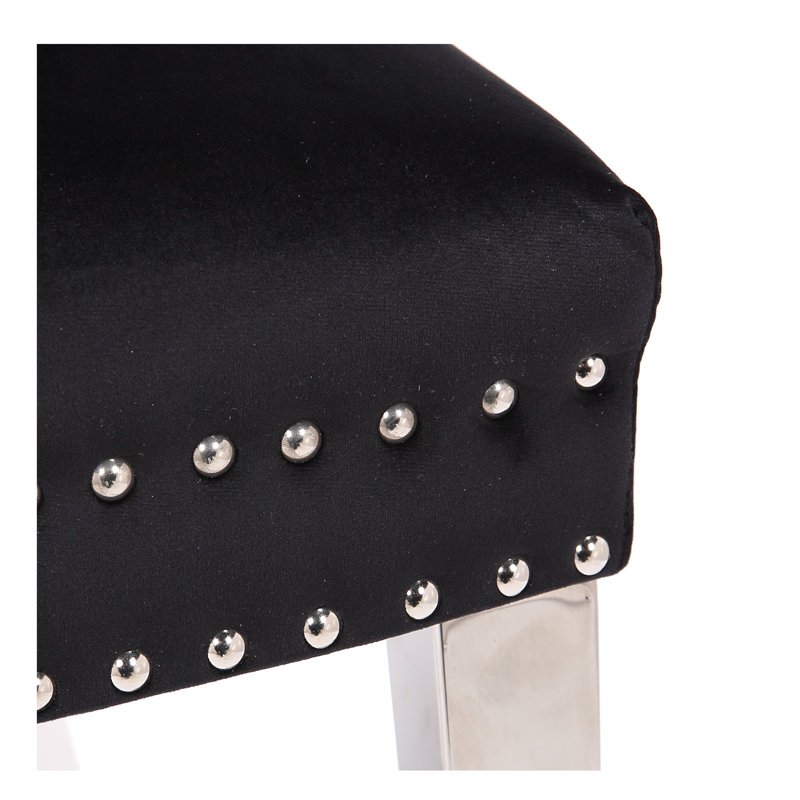 Chaise d'appoint de table de salle à manger Jentina, Lin noir