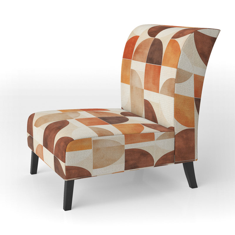 Fauteuil de chambre Abstract Midcentury, Slipper Armless