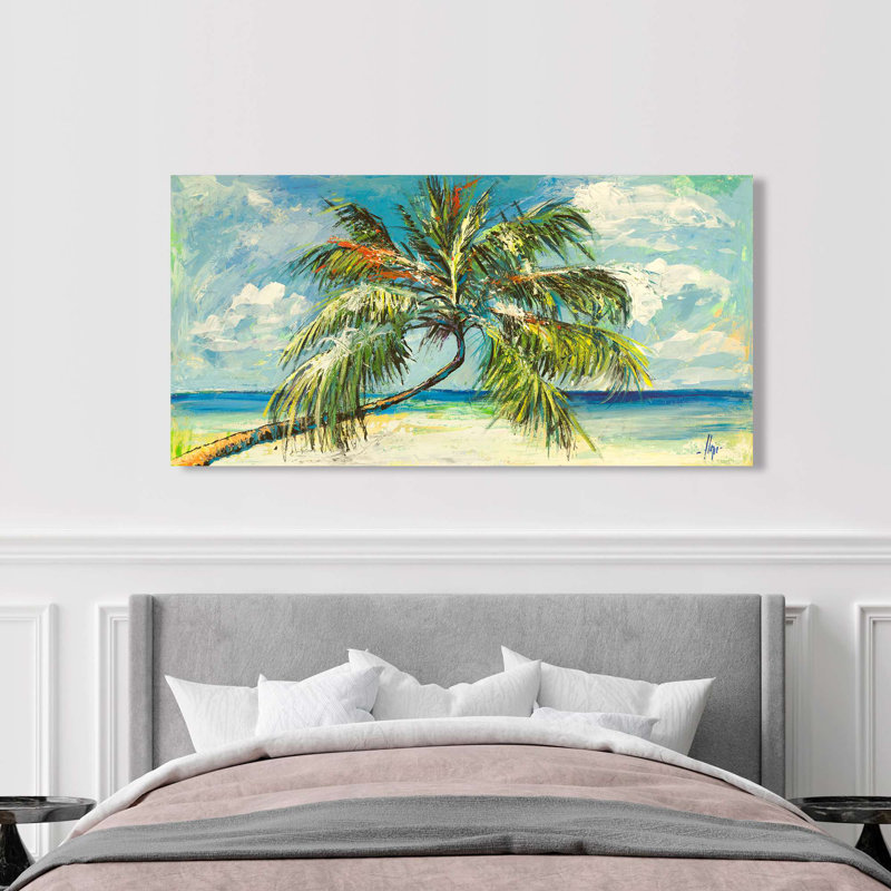 Palm Tree In The Sun by Luigi Florio - Wrapped Canvas Print, 60cm H x 120cm W x 4cm D