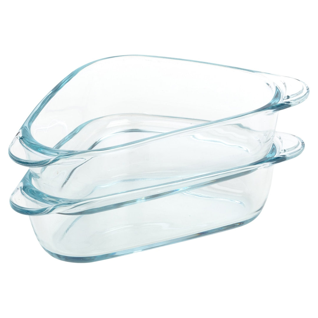 1L Glass Casserole Dish with Lid Borosilicate Ovenware