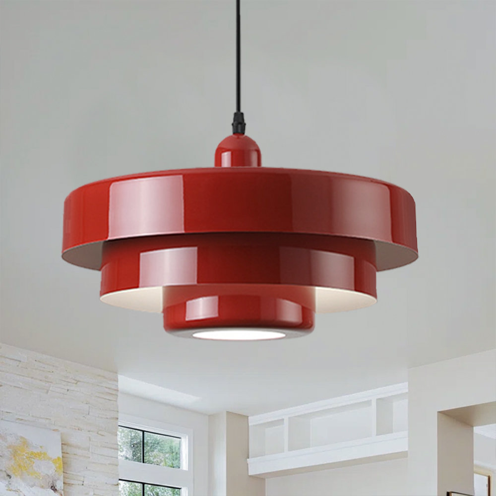 Epone 0 Light Iron Pendant, Red