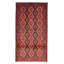 Tapis rouge en laine noué à la main de conception unique 3 pi 6 po x 5 pi 11 po New Age
