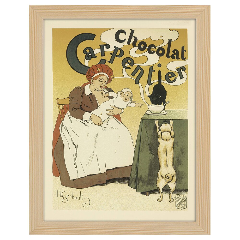 Leinwandbild Vintage Artistic Poster Chocolat Carpentier