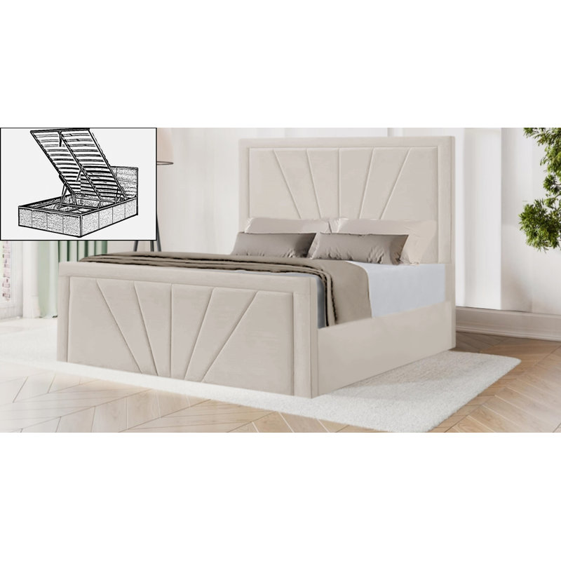 Atreau Storage Bed, Double (4'6), Cream