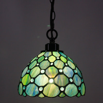Luminaire suspendu en dôme noir mat à 1 lumière Moni