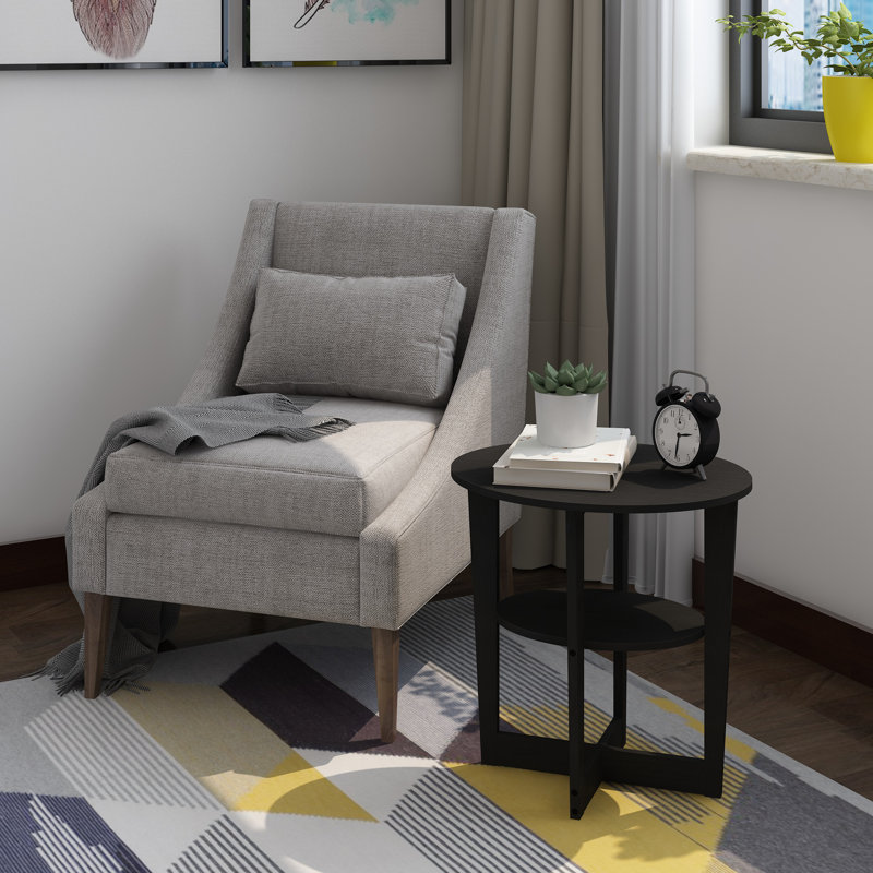 Bozko 2 Piece Oval Side Table Set, Walnut