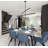 Burov 45-Inches Vega Chandelier Black Three Linear LED Integrated Adjustable
