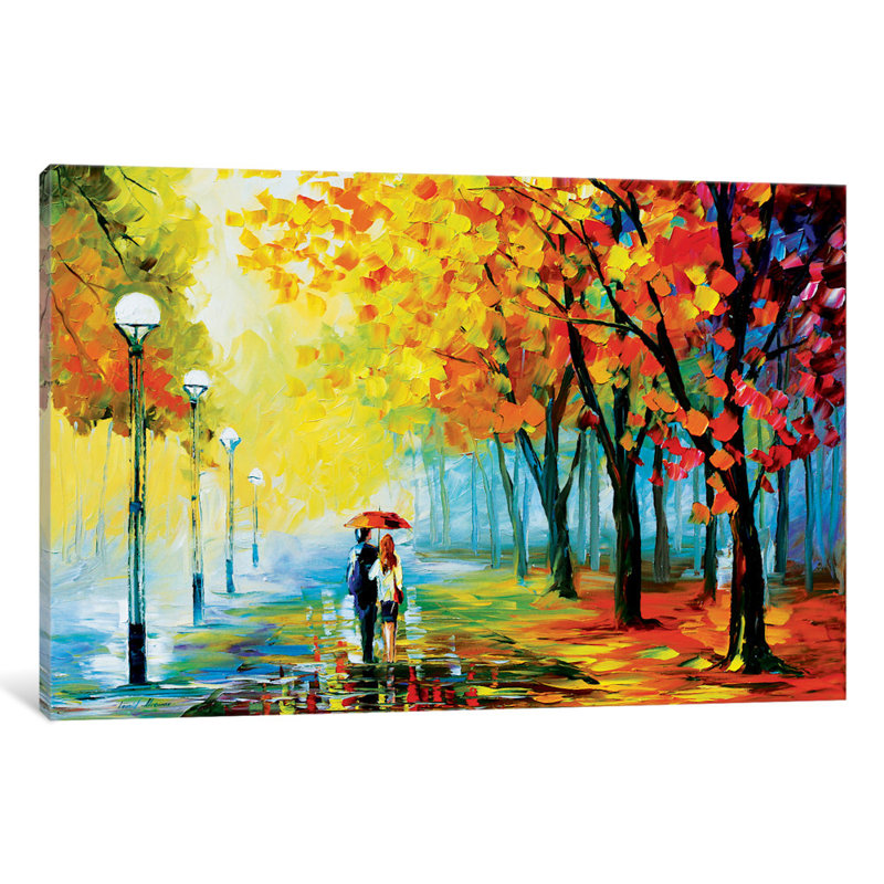 « automne drizzle », reproduction d’art sur toile tendue, H 8 po x l 12 po x P 0,75 po