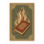 Tapis oriental classique lavable à la machine à livre oscar et symbole de torche en brun - reliure brun clair-1217165459