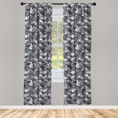 Mossy Oak Curtain for Window, Panel Curtains, Home Decor, Sheer Light  Blocking Drapes for Bedroom & Living Room, Dark Forest Green, Camouflage  Design