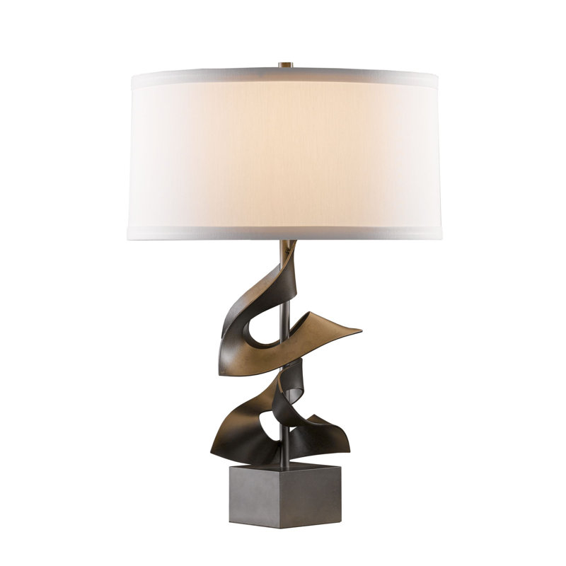 Gallery 24.7" Table Lamp, Dark Smoke, Natural Anna