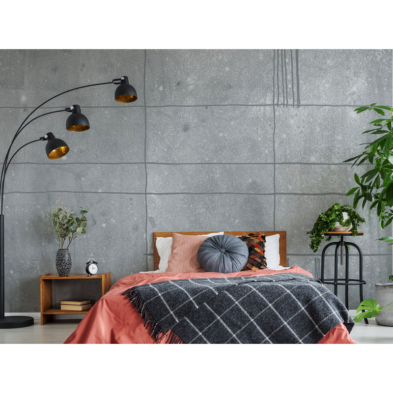 Geometric Wall Mural, Gray