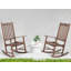 Chaise berçante d'extérieur en bois d'acacia brun
