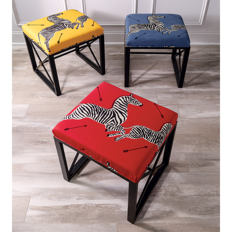 Scalamandre Maison Steel Vanity Stool