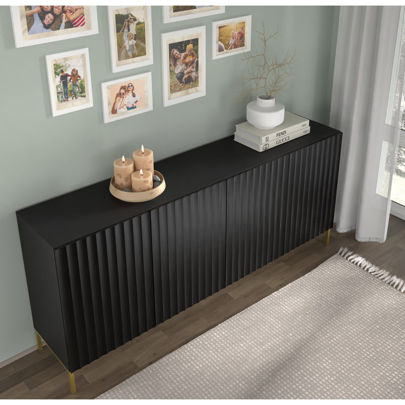 Patriki 200cm Sideboard, Black