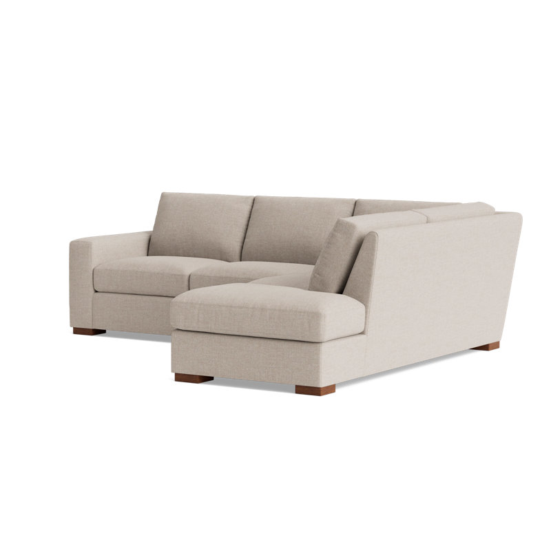 Couch Potato Sectional, Performance Weave - Natural, Right Hand Facing