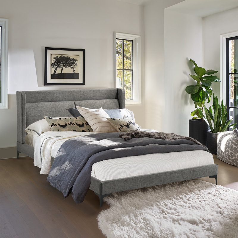 Mehar Upholstered Low Profile Platform Bed, Grand