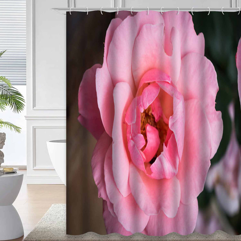 Rideau de douche Damask Rose Royal, L 72 po x l 84 po