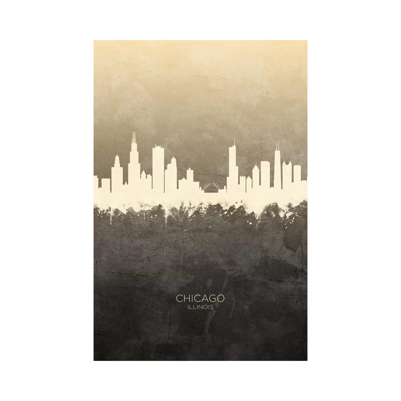 Chicago, Illinois, horizon, taupe, Chicago, H 26 po x l 18 po x 1,5 po