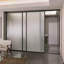 Cloison 3 panneaux coulissants en verre givré - structure en aluminium avec technologie Silent Glide-49164783-49164777