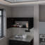 Armoire murale noire avec 2 portes-866171835