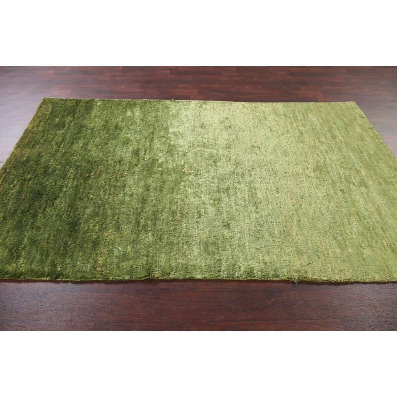 One-of-a-Kind 4'9" x 7'10" Rectangle Jute / Sisal Area Rug in Green