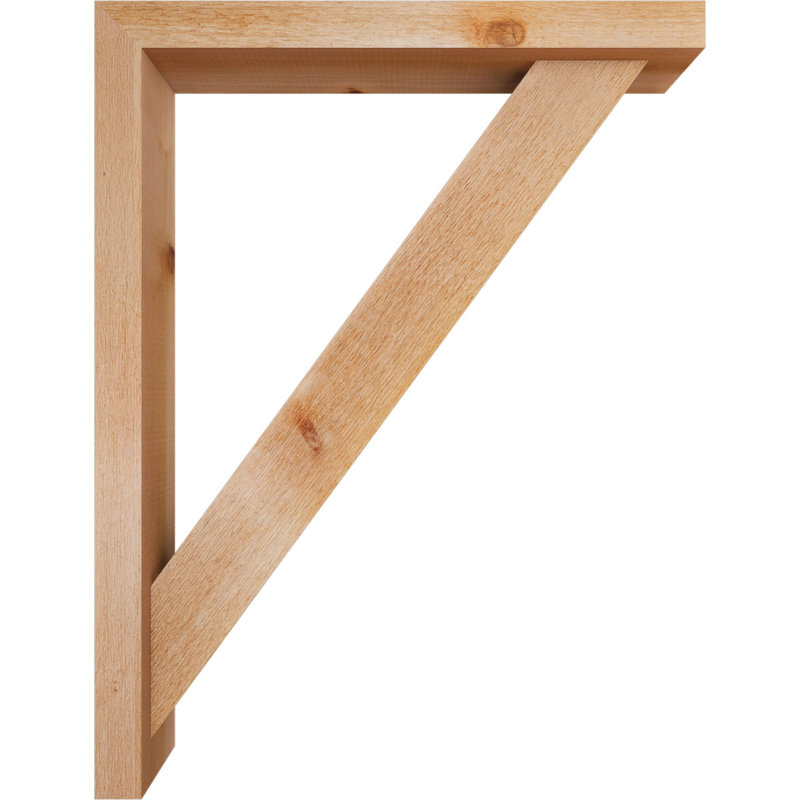 Support à scie brute brute avec support décalé, l 4 po x P 26 po x H 34 po, cèdre rouge de l'Ouest, 34 x 26