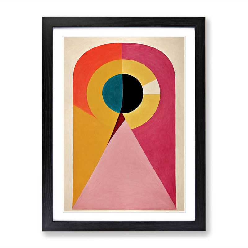 XV1022-532X An Abstract Art Painting No.4 - Single Picture Frame Print, Black Framed, 64cm H x 46cm W x 2cm D
